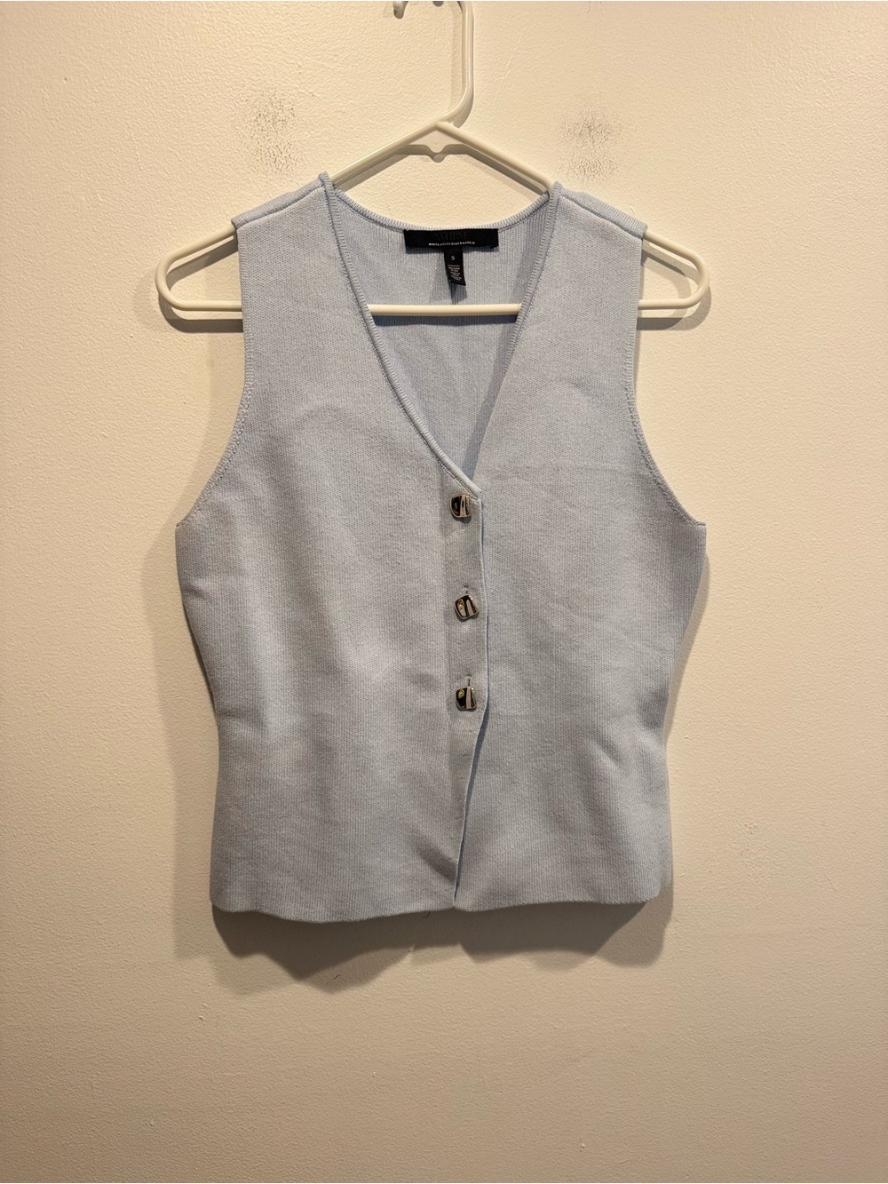 White House Black Market Sleeveless V-Neck Knit Vest